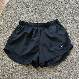 Nike Black Athletic Shorts with Elastic Waistband and Breathable Fabric